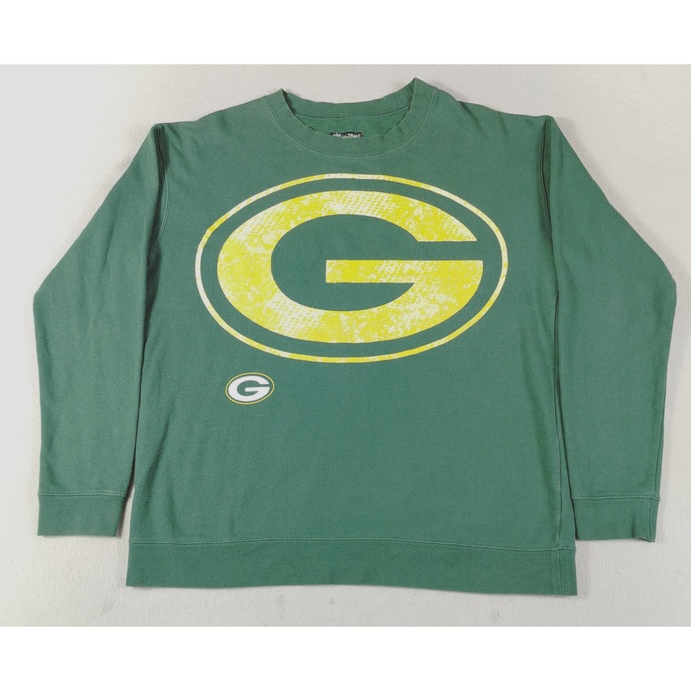 Green Bay Packers Sweatshirt Mens Large Green NFL Football NFL Team Apparel